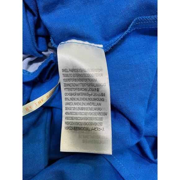 Farm Rio 'Knot' Blue Off Shouder Midi Dress Size S - Picture 5 of 5